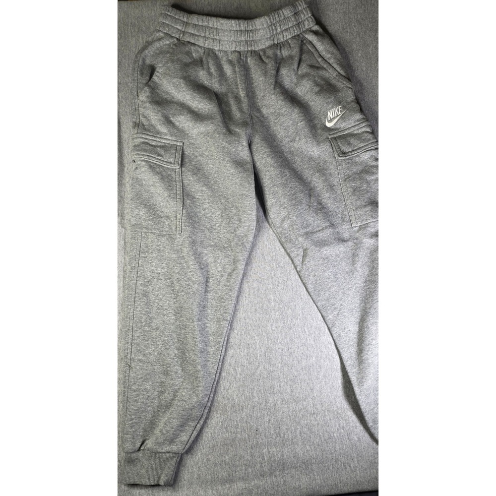 Nike Kids Sportswear Club Fleece Cargo Pants Gray Joggers Size Medium M